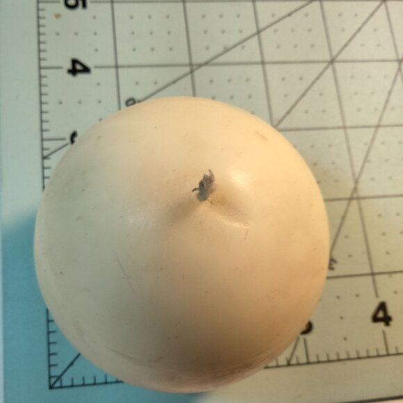 Round Ivory Beeswax Candle Ball Orb 2 inch Diameter  Natural Cotton Wick - Picture 5 of 6